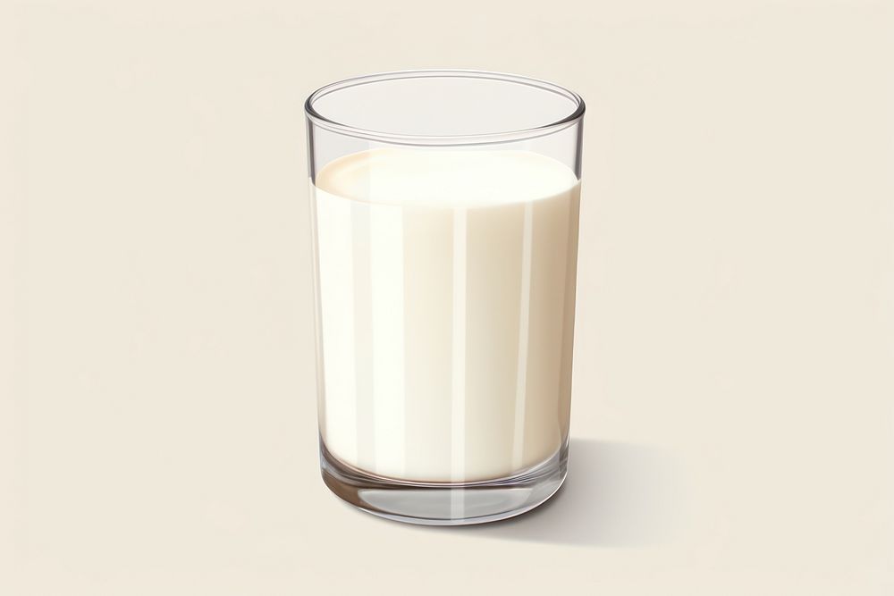 Vanilla milk dairy drink glass. AI generated Image by rawpixel.