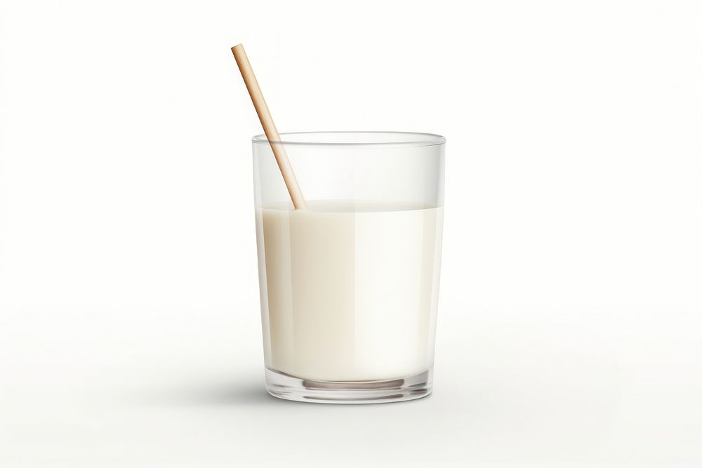 Vanilla milk dairy drink white background. AI generated Image by rawpixel.