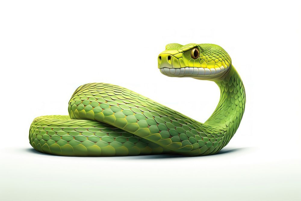 Western green mamba reptile animal snake. AI generated Image by rawpixel.