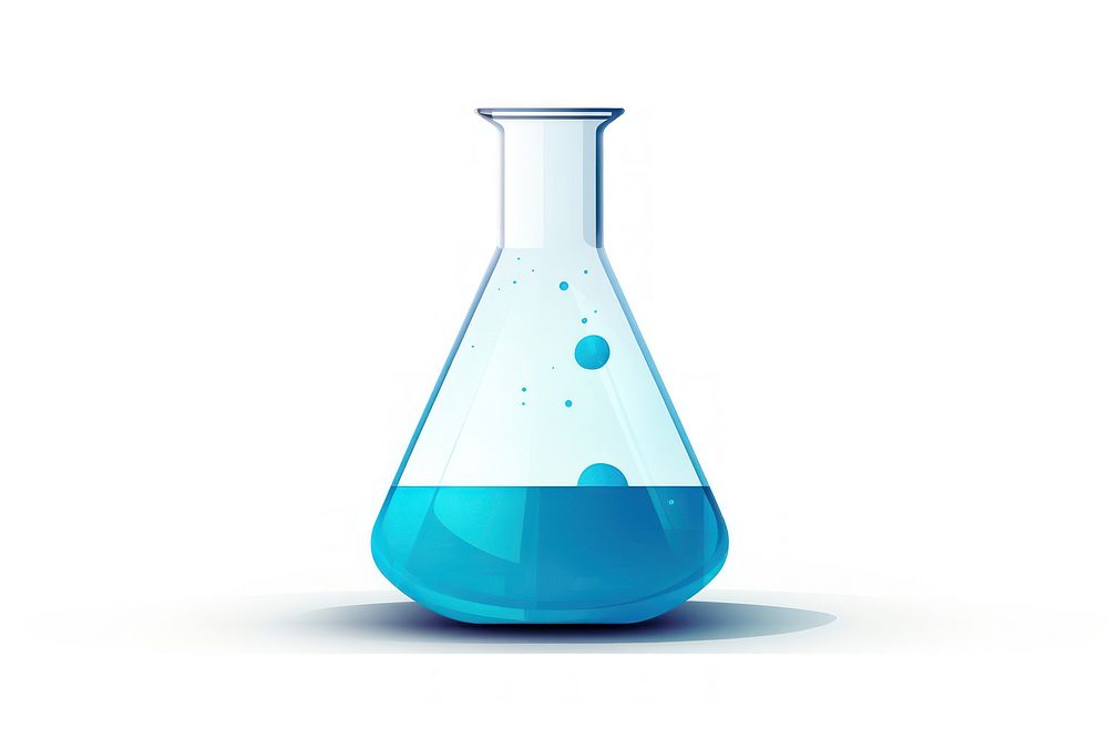 Glass vase white background biotechnology. AI generated Image by rawpixel.