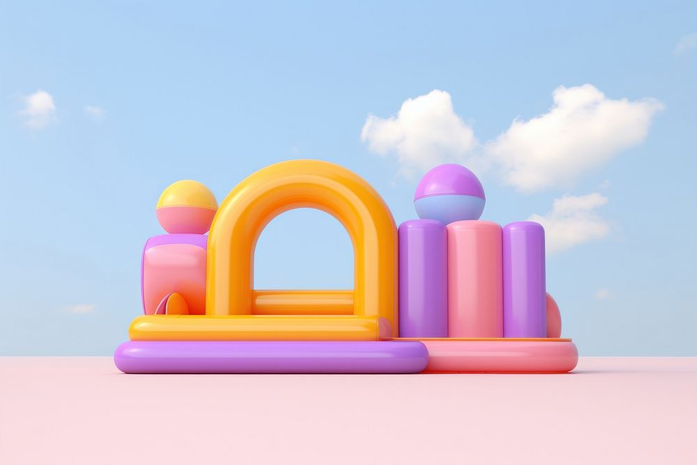 Inflatable playground outdoors balloon. AI generated Image by rawpixel.