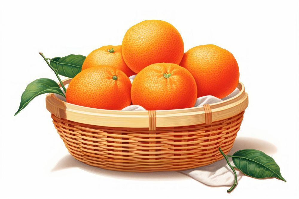 Basket food grapefruit orange. AI generated Image by rawpixel.