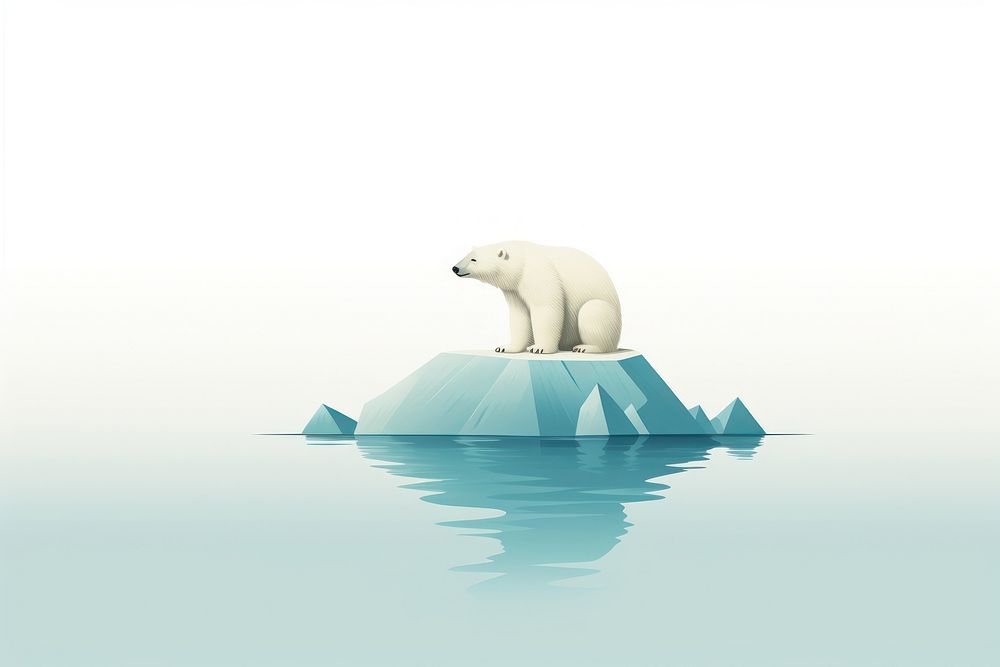 Bear wildlife outdoors iceberg. AI generated Image by rawpixel.