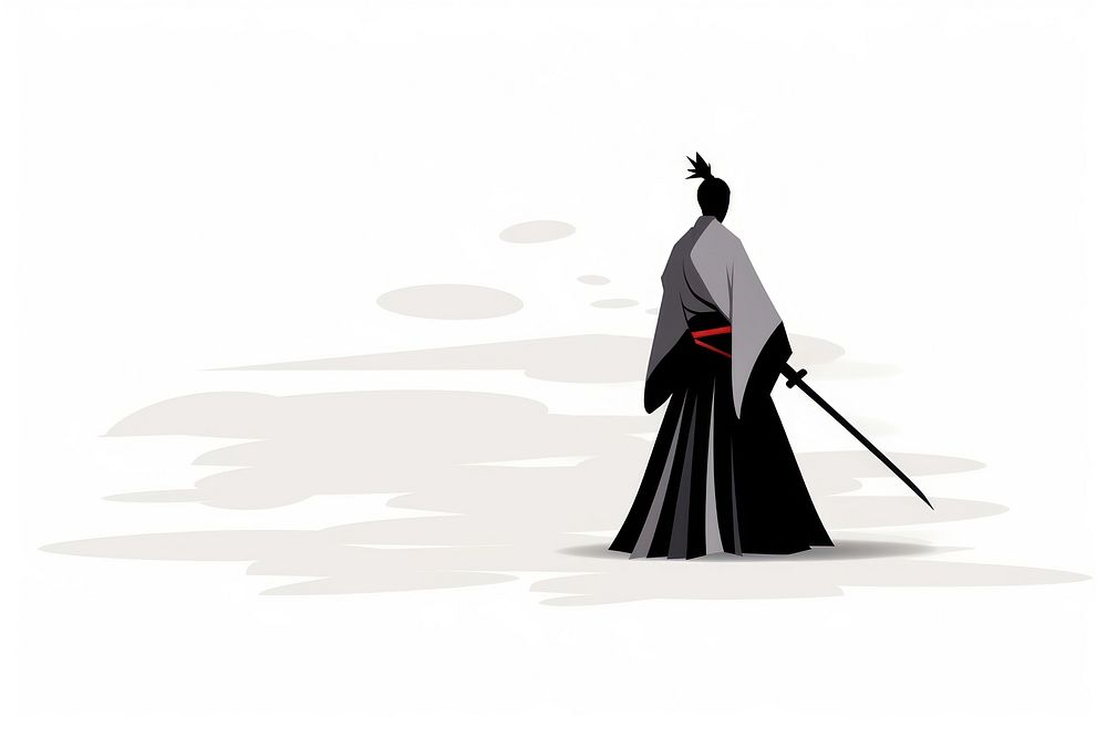 Samurai adult architecture silhouette. AI generated Image by rawpixel.