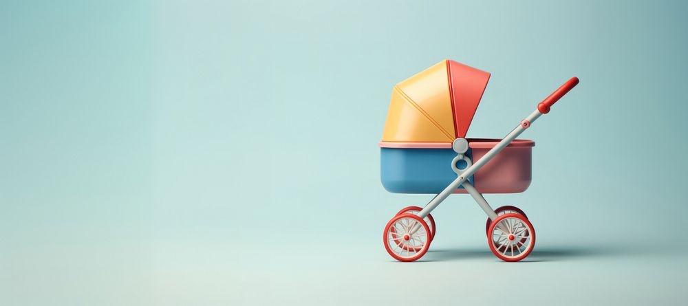 Vehicle transportation stroller wheel. AI generated Image by rawpixel.