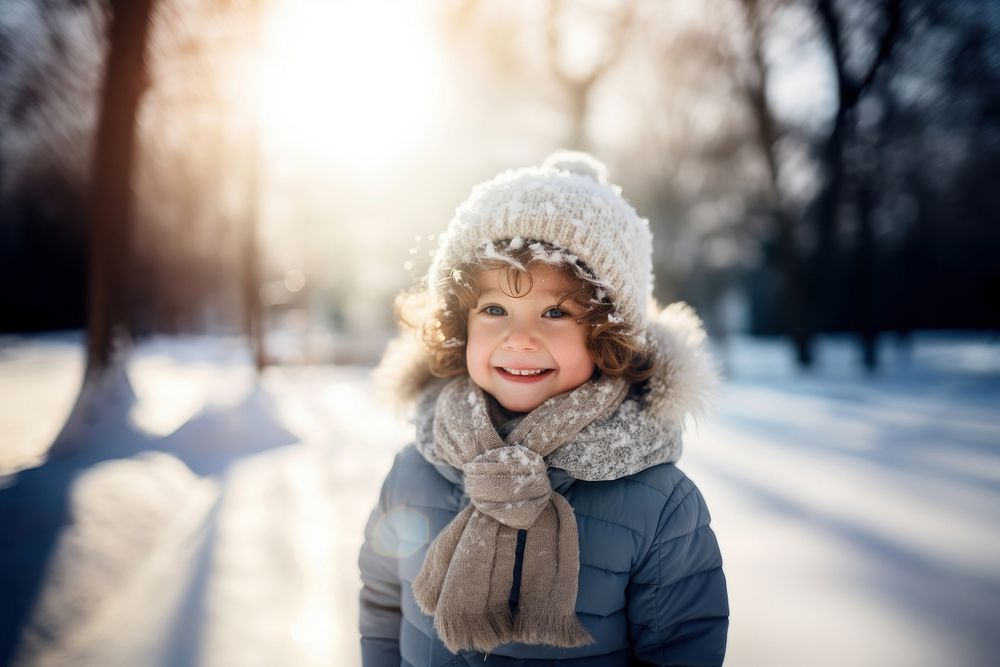 Outdoors snow portrait winter. AI generated Image by rawpixel.