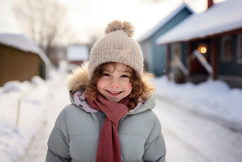 Outdoors snow portrait winter. 