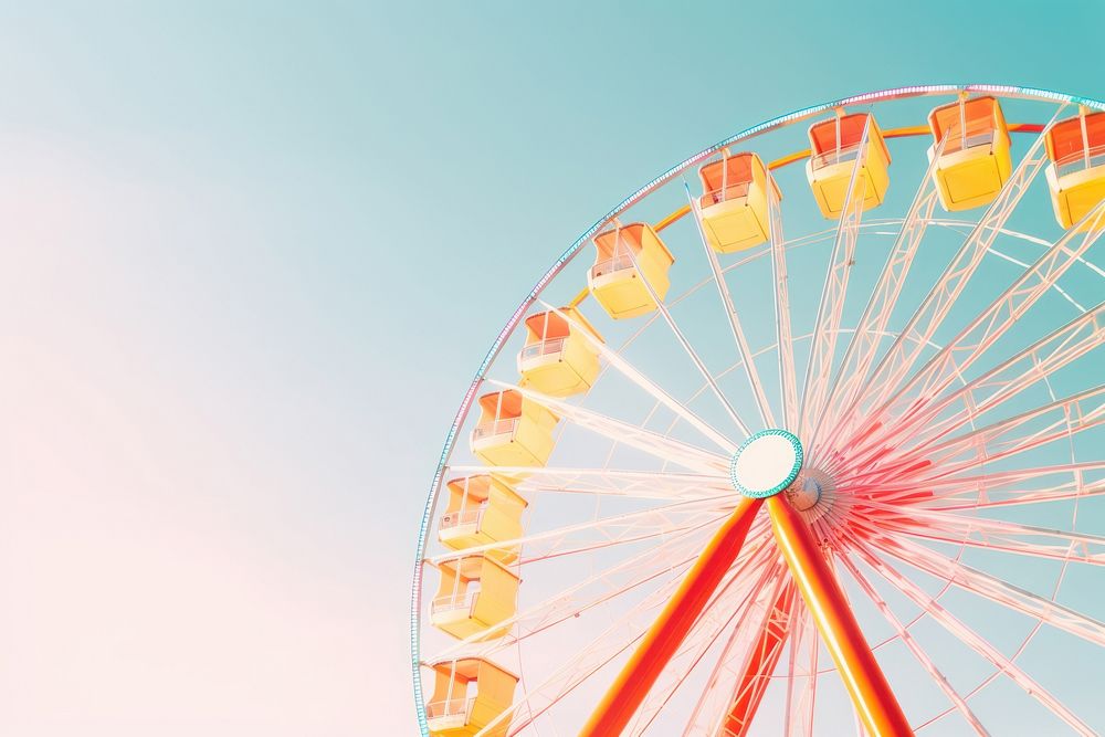 Wheel fun ferris wheel recreation. AI generated Image by rawpixel.