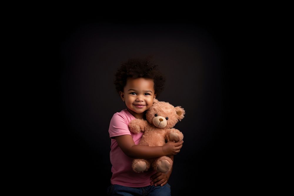 Black male toddler wear pink t-shirt portrait photo baby. AI generated Image by rawpixel.