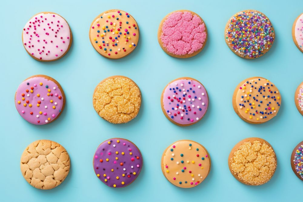 Sprinkles cookie food confectionery. AI generated Image by rawpixel.