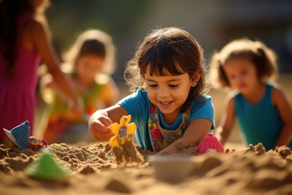 Child sand outdoors beach. 