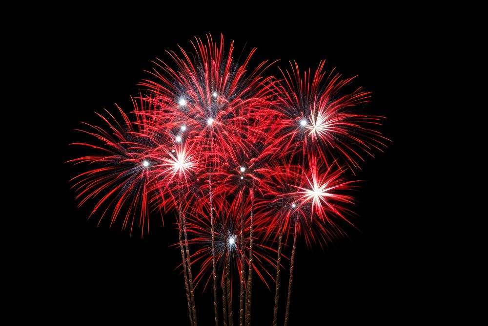 Fireworks celebration black background illuminated. AI generated Image by rawpixel.