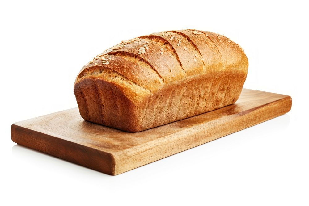 Bread wheat food white background. AI generated Image by rawpixel.