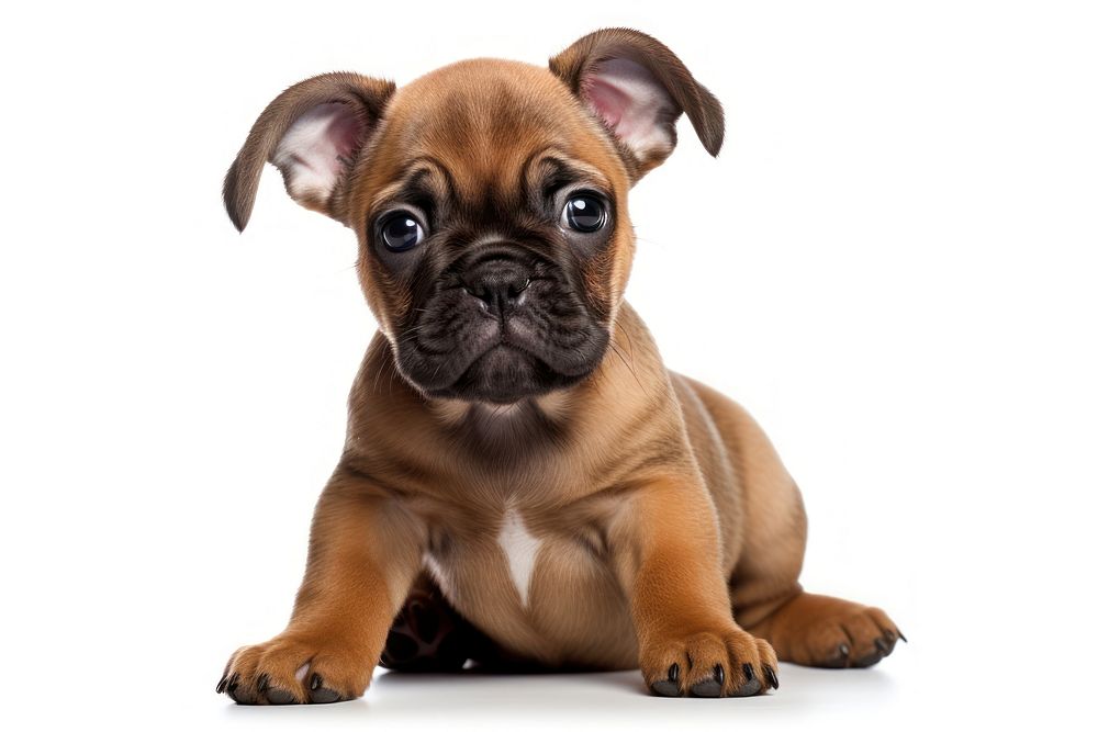 Puppy dog portrait bulldog. AI generated Image by rawpixel.