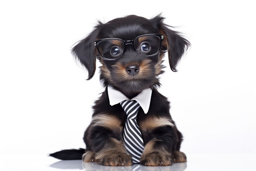 Dog glasses mammal animal. AI generated Image by rawpixel.