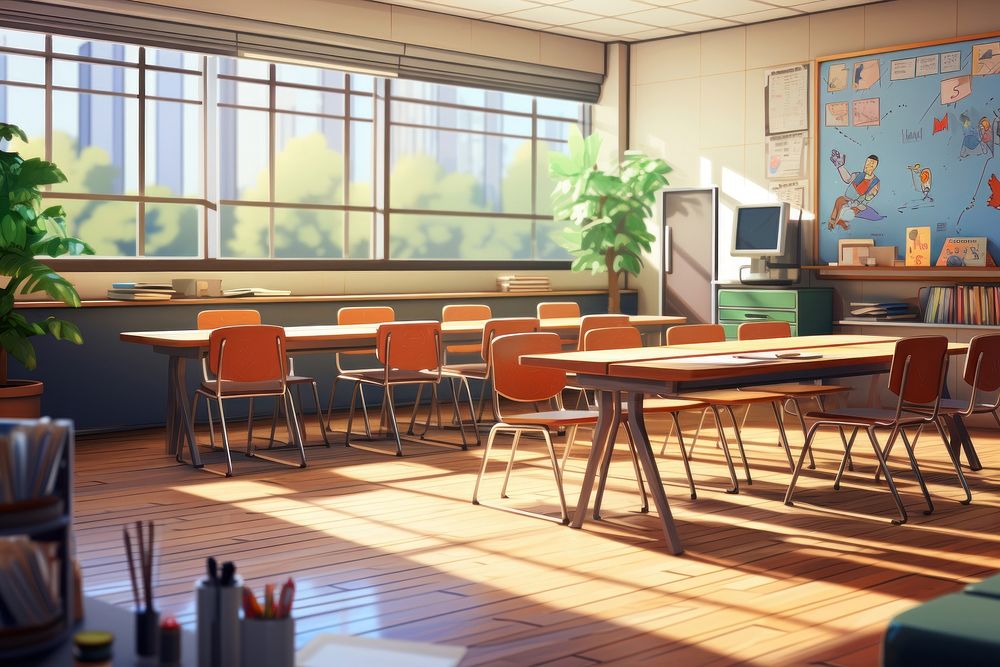 School room architecture classroom. AI generated Image by rawpixel.