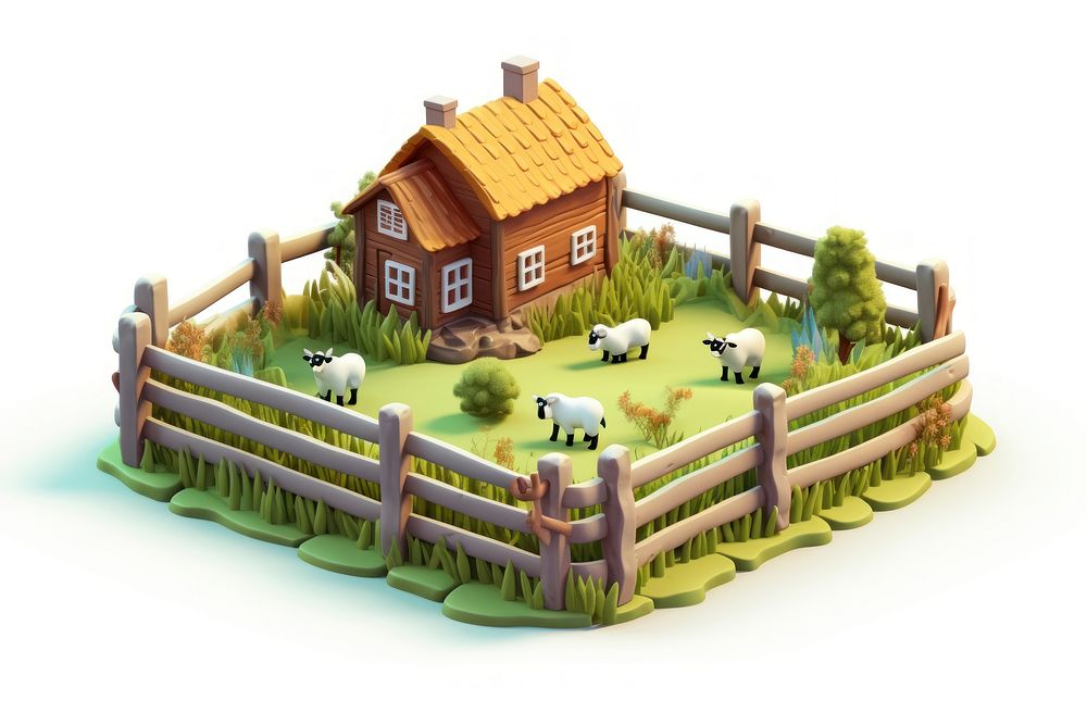 Fence architecture livestock building. AI generated Image by rawpixel.