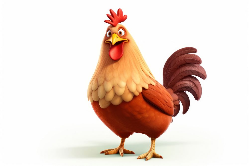 Chicken poultry cartoon animal. AI generated Image by rawpixel.