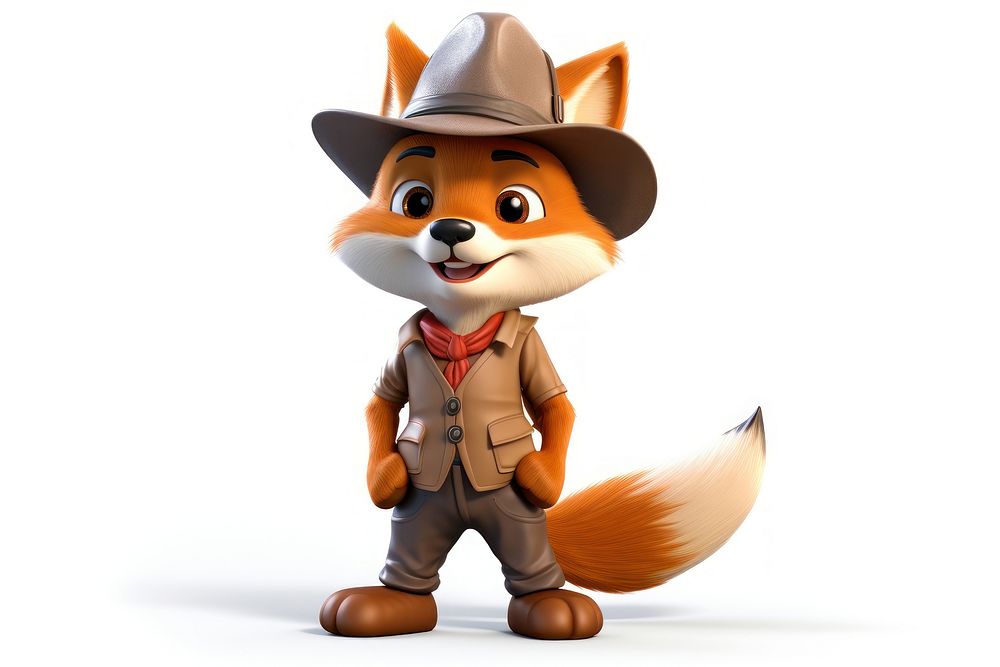 Figurine cartoon fox ear. AI generated Image by rawpixel.