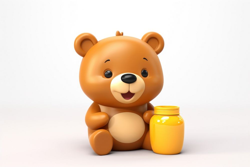 Cartoon cute bear toy. AI generated Image by rawpixel.