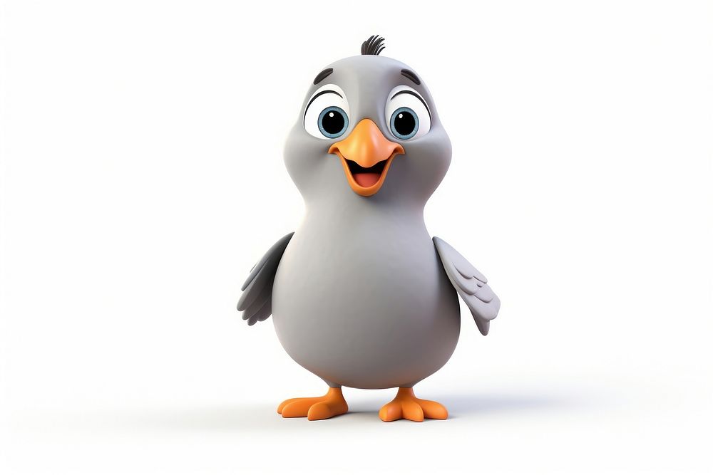 Penguin cartoon animal white. AI generated Image by rawpixel.