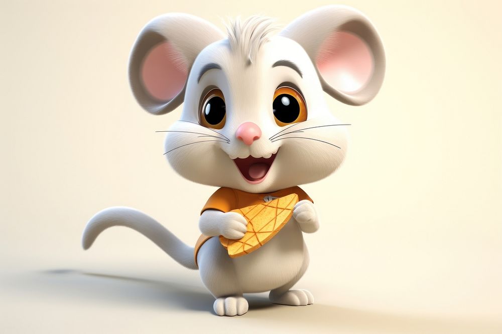 Cartoon figurine mouse cute. AI generated Image by rawpixel.
