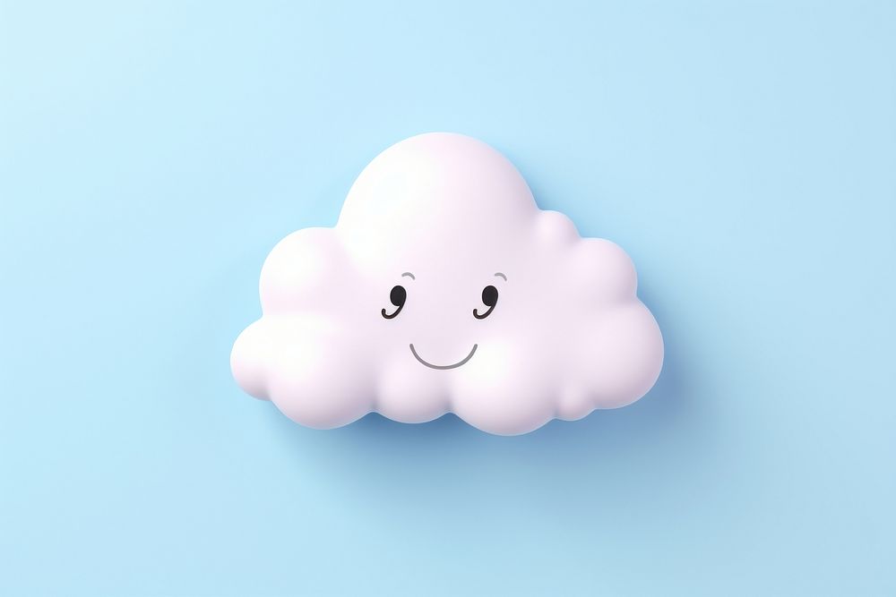 Cloud investment cartoon smiling. AI generated Image by rawpixel.