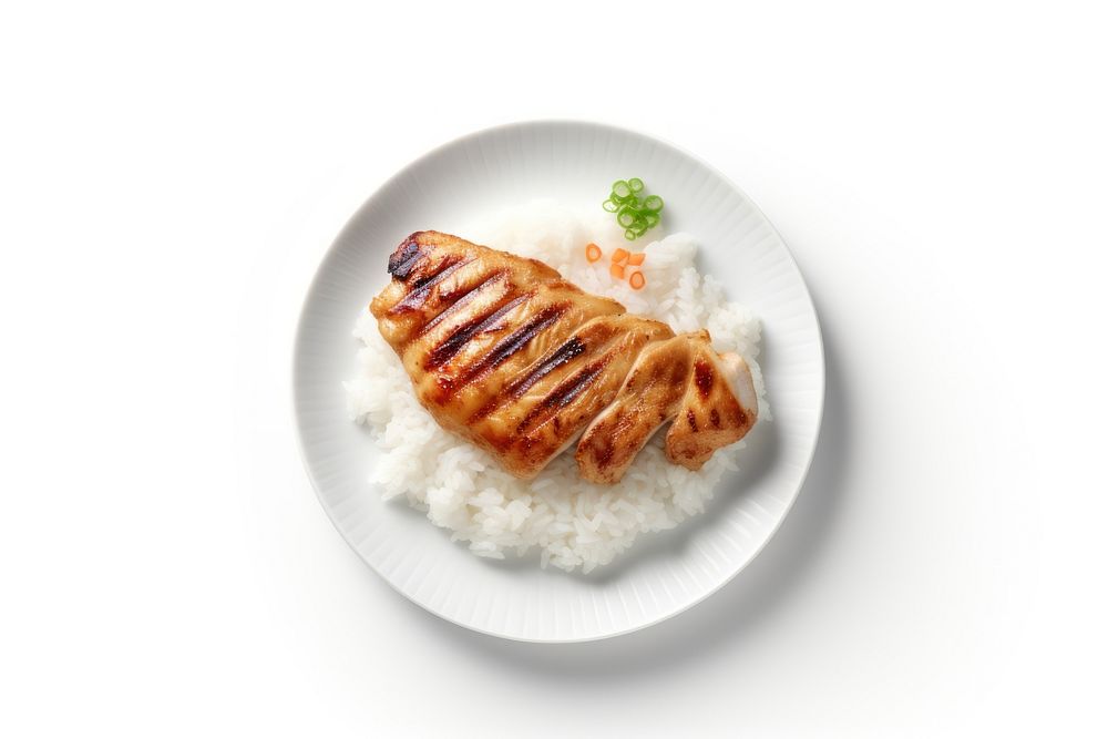 Grilled plate food meat. AI generated Image by rawpixel.