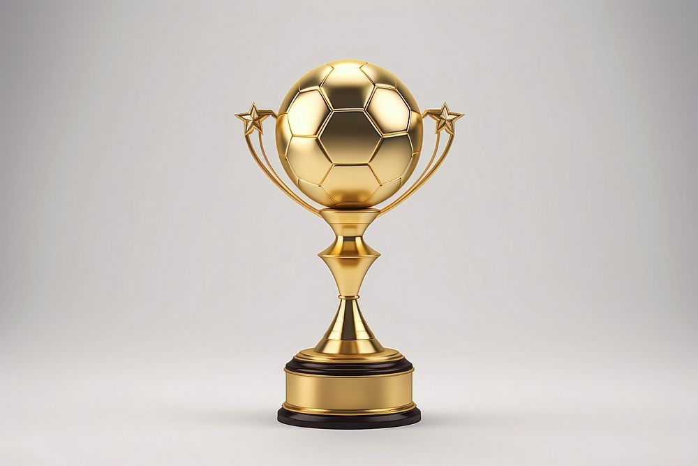 Football trophy sports achievement. 