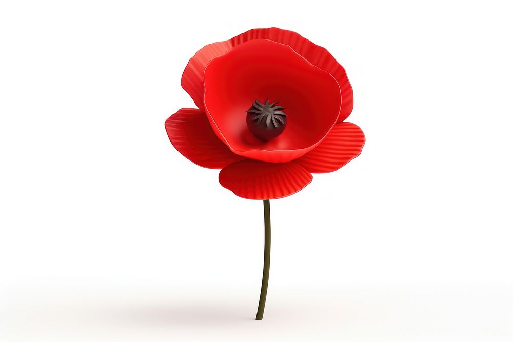 Poppy flower plant red. AI generated Image by rawpixel.