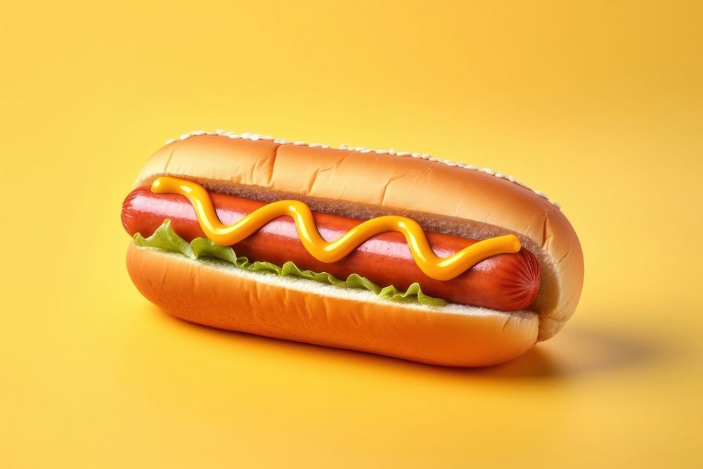 Food fast food bratwurst condiment. AI generated Image by rawpixel.