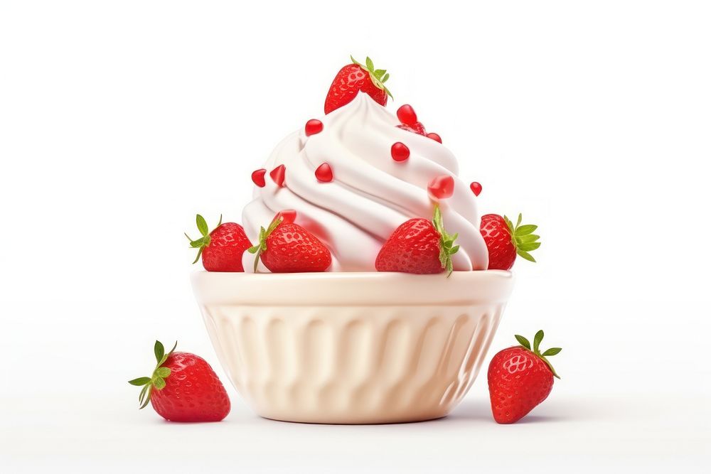Cream dessert vanilla berries. AI generated Image by rawpixel.