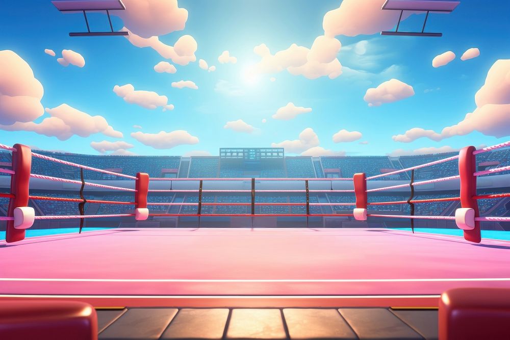 Boxing sports architecture boxing ring. 