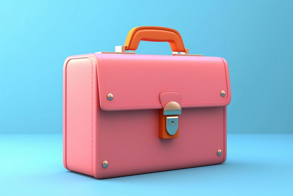 Briefcase bag suitcase luggage. AI generated Image by rawpixel.