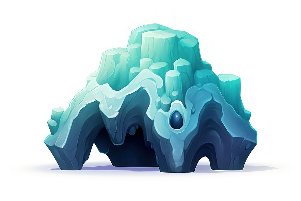 Iceberg cartoon white background creativity. AI generated Image by rawpixel.