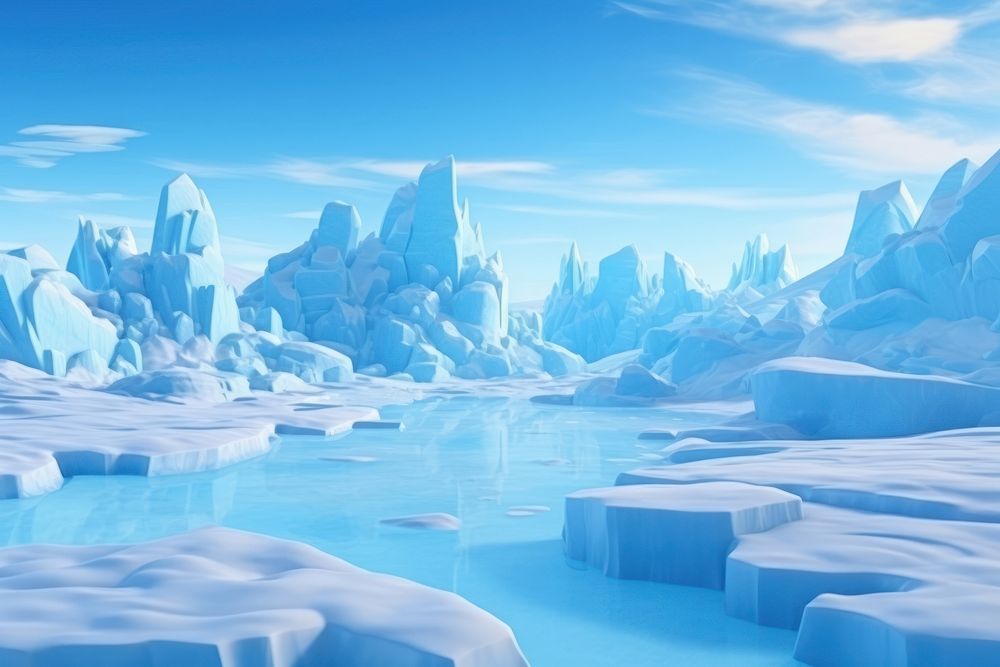 Ice backgrounds landscape panoramic. AI generated Image by rawpixel.