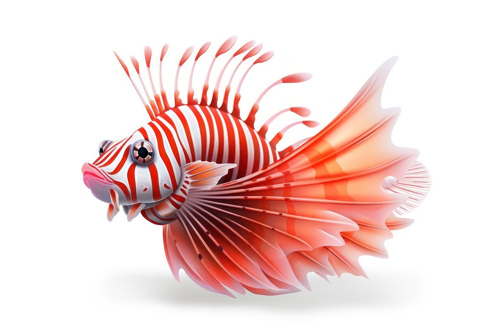 Fish lionfish cartoon animal. AI generated Image by rawpixel.