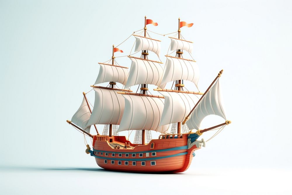 Ship watercraft sailboat vehicle. AI generated Image by rawpixel.