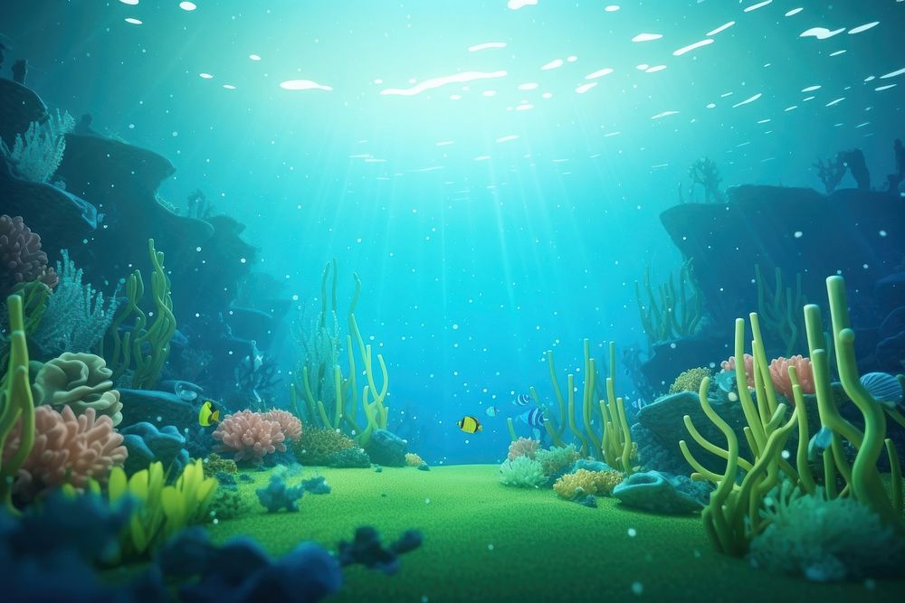 Ocean underwater outdoors nature. AI generated Image by rawpixel.