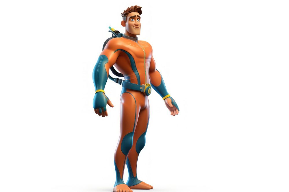 Cartoon adult white background bodybuilding. AI generated Image by rawpixel.