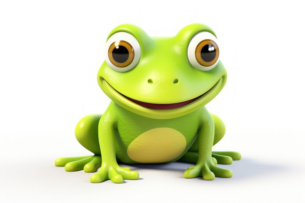 Frog amphibian wildlife cartoon. AI generated Image by rawpixel.
