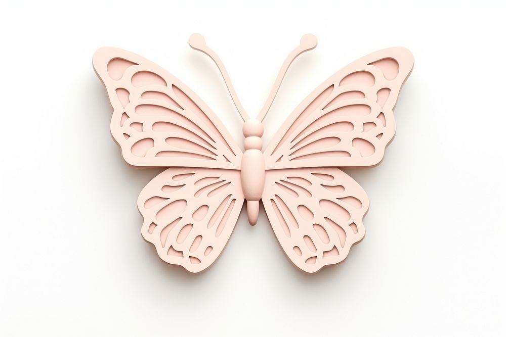 Butterfly white background accessories creativity. AI generated Image by rawpixel.
