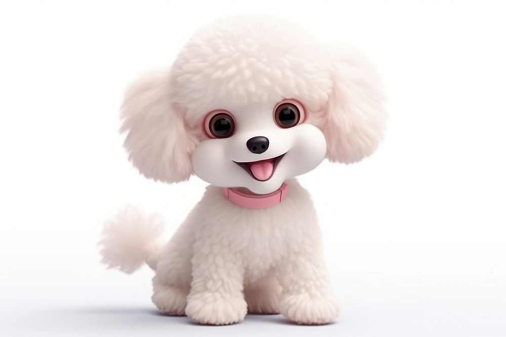 Cartoon animal poodle plush. AI generated Image by rawpixel.