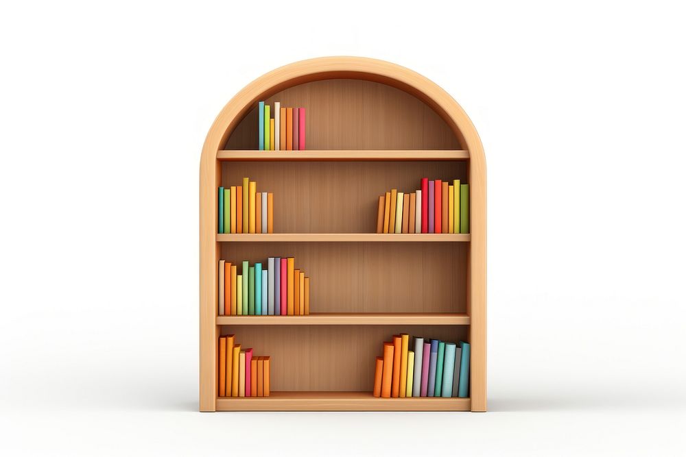 Bookshelf wood furniture bookcase. AI generated Image by rawpixel.