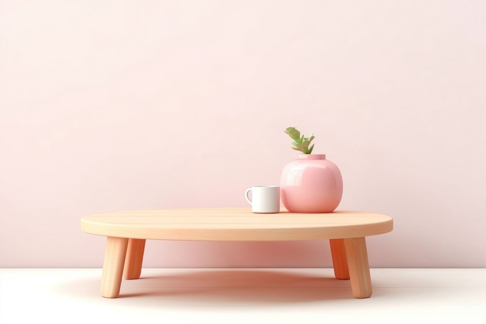 Table furniture wood cup. AI generated Image by rawpixel.