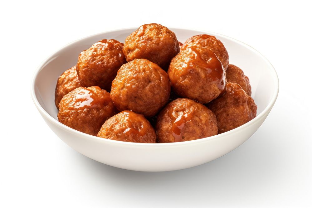 Bitterballen meatball food white background. AI generated Image by rawpixel.