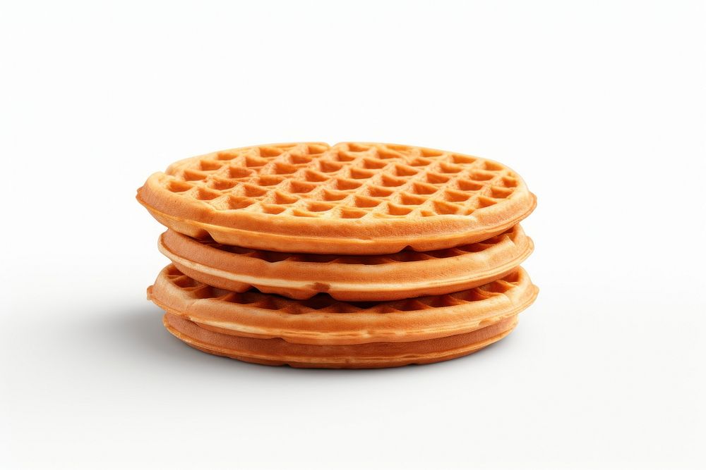 Waffle food white background confectionery. AI generated Image by rawpixel.