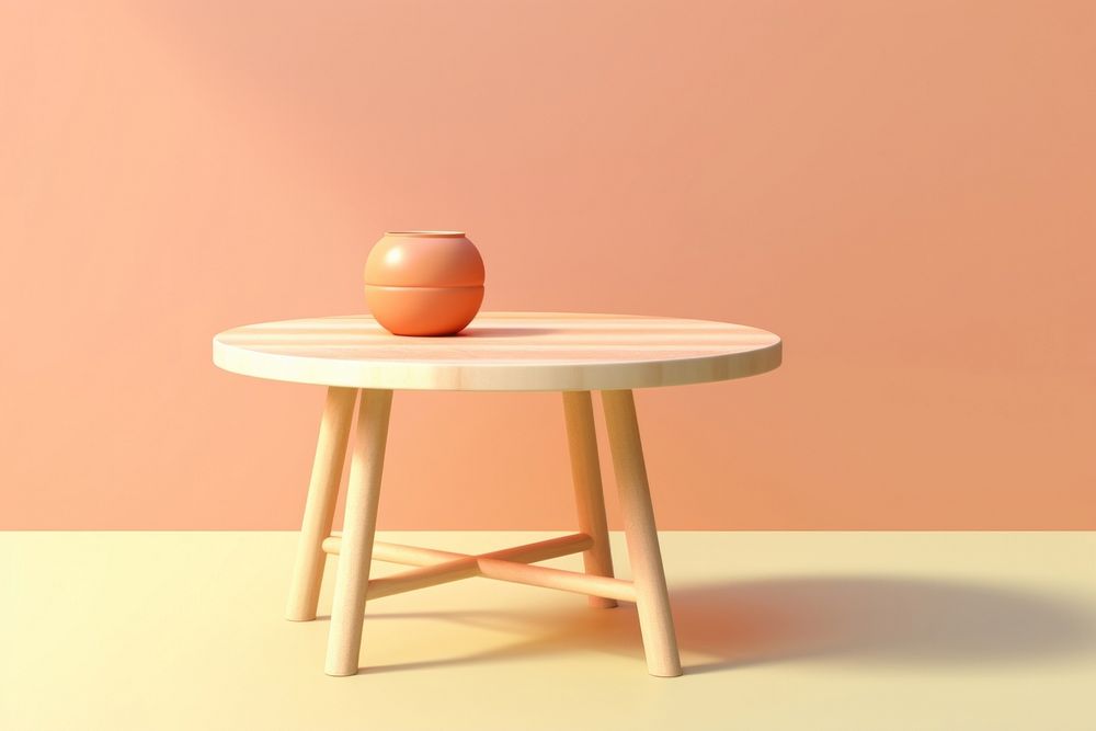 Table furniture earthenware decoration. AI generated Image by rawpixel.