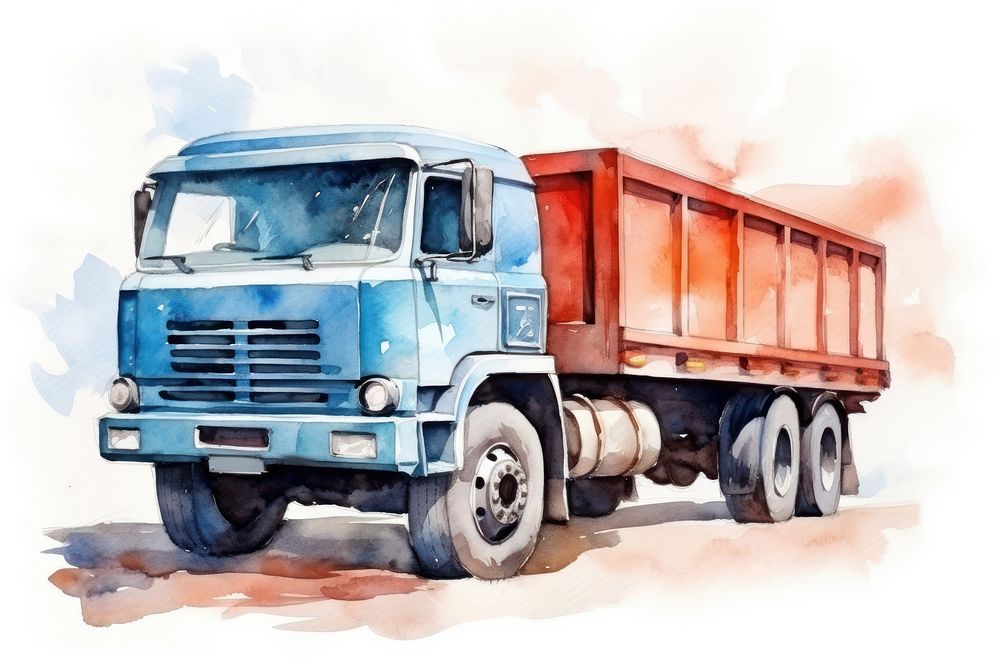 Truck vehicle transportation semi-truck. AI generated Image by rawpixel.