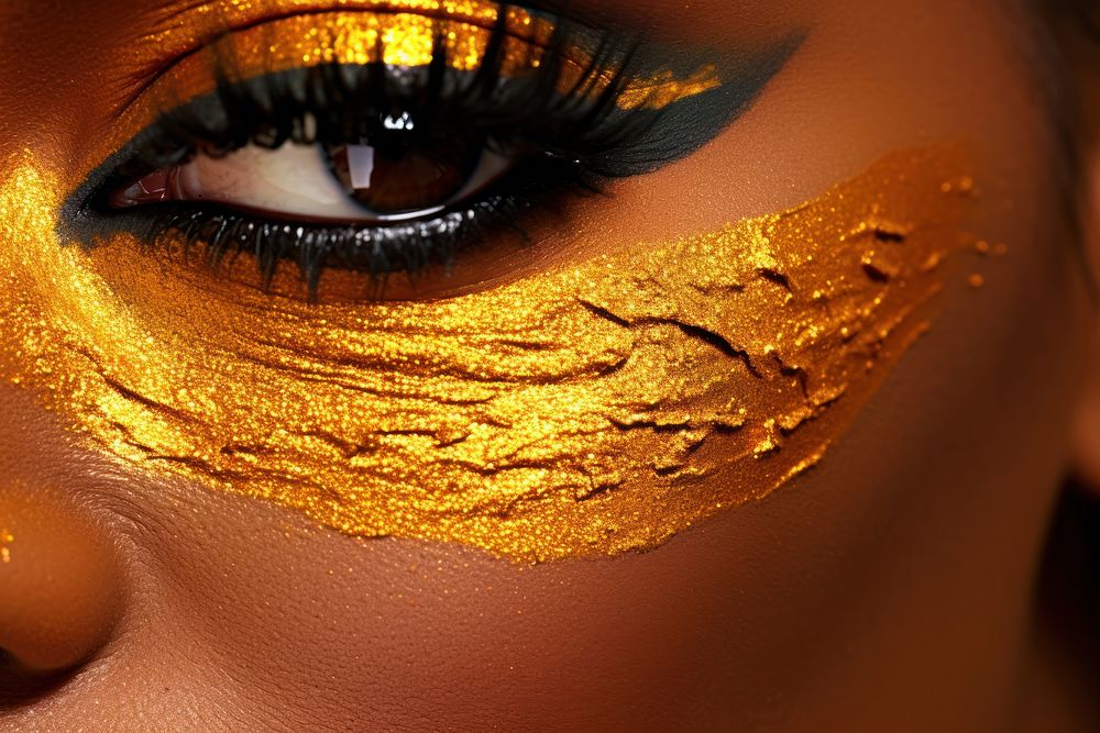 Cosmetics adult woman gold. AI generated Image by rawpixel.